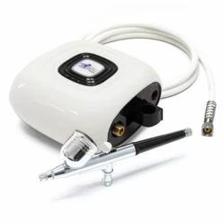 WILTEC Mini Compresseur Aérographe Portable Set V5 Stylisme D'ongle Make-up Esthétique Design Alimentaire