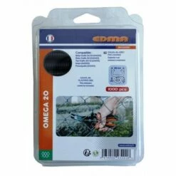 EDMA AGRAFES OMEGA 20 - Galva Plastifié Gris - 1000 Pcs