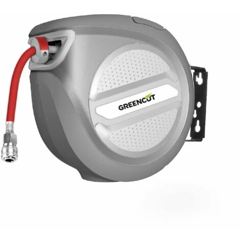 Tuyau D'air 10m, Enrouleur Automatique Et Support Pivotant à 180º Pour Le Mur, Pression8 Bars, Tuyau De Raccordement 95cm - Greencut MNA100